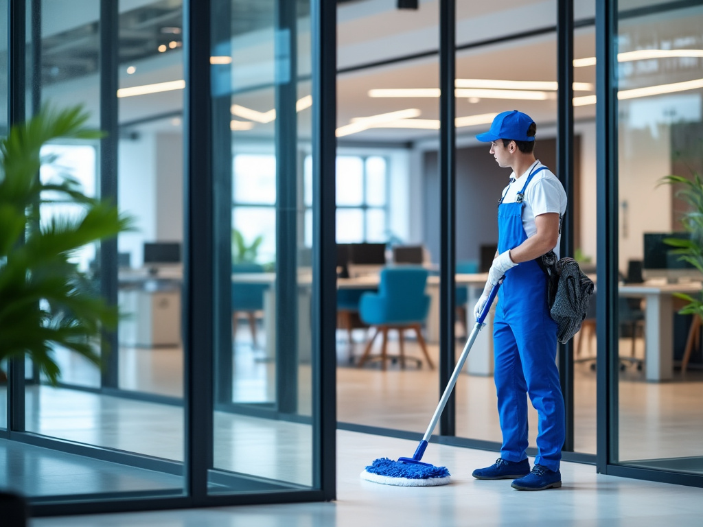 Vitrerie propre dans un bureau professionnel