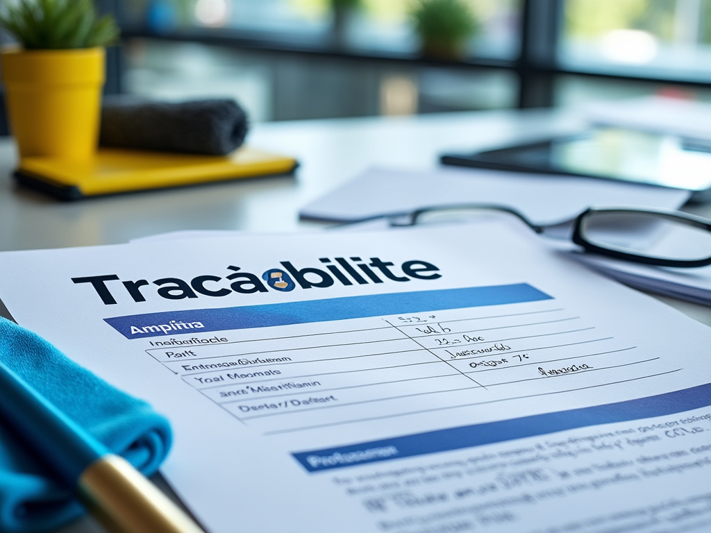 Document fiche de traçabilité nettoyage avec annotations