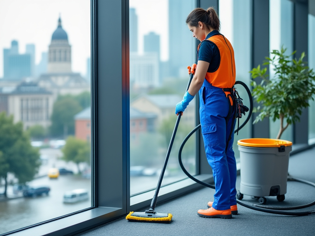 Vitrerie propre dans un bureau professionnel