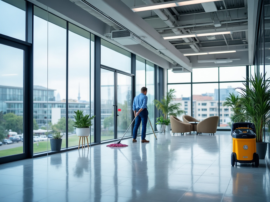 Bureaux propres après nettoyage vitres