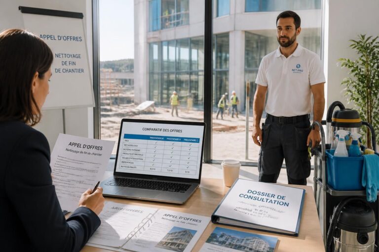 découvrez comment sélectionner le prestataire idéal pour un nettoyage fin de chantier efficace avec notre guide complet sur les appels d'offres.