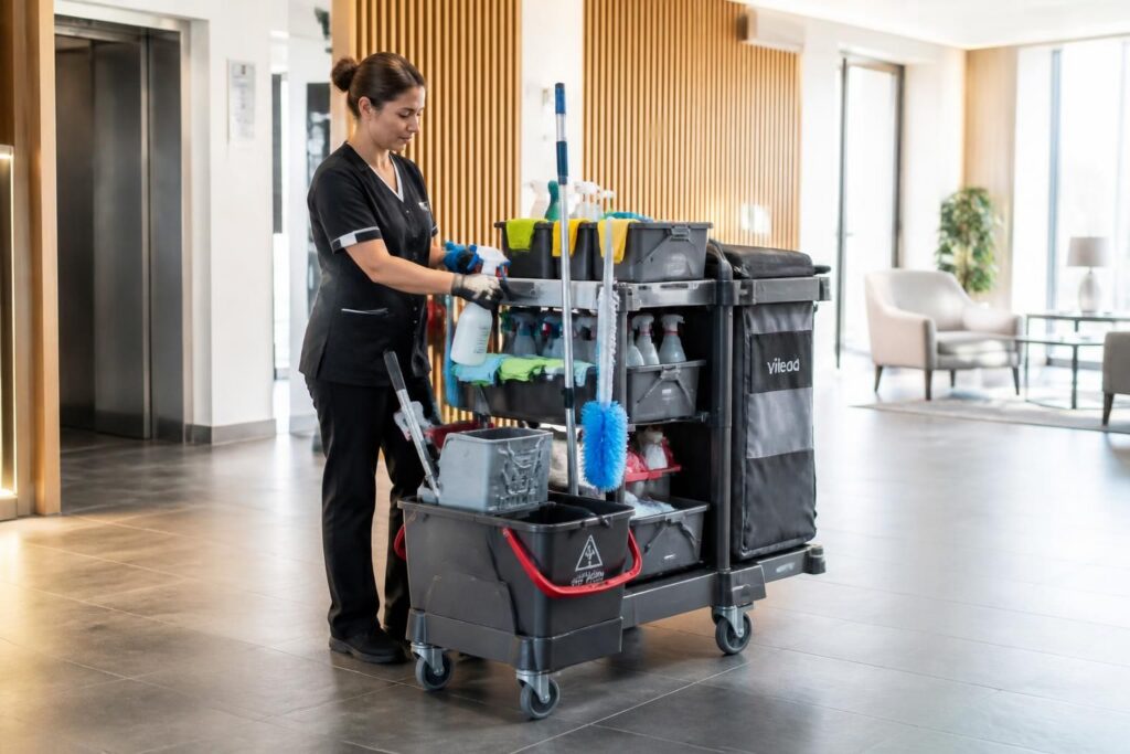 découvrez comment choisir un chariot de nettoyage professionnel complet pour optimiser vos tâches, améliorer votre efficacité et faciliter l'organisation de votre matériel.