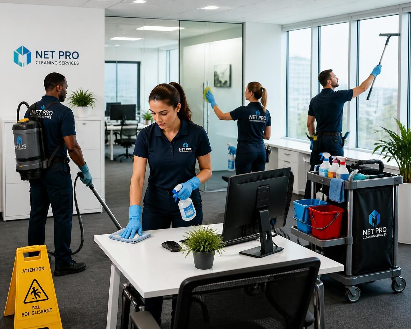entreprise de nettoyage des locaux : améliorez l’hygiène de vos espaces professionnels tout en boostant la productivité de vos équipes grâce à des services de nettoyage efficaces et adaptés.