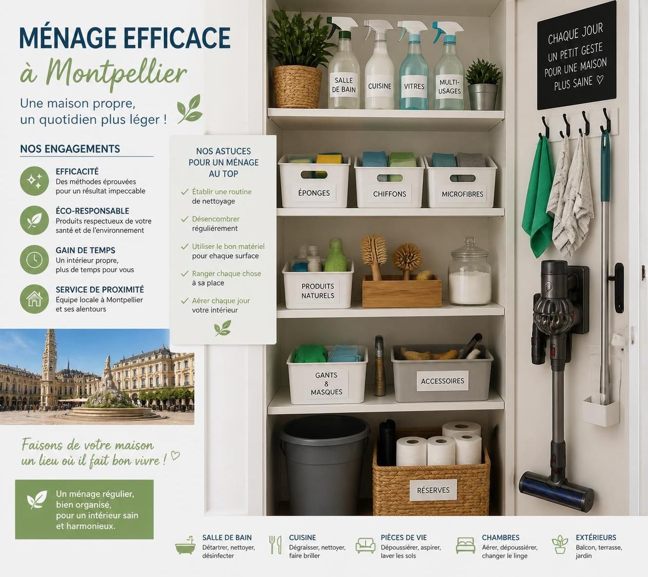 découvrez les meilleures astuces pour un ménage efficace à montpellier et facilitez votre quotidien grâce à nos conseils pratiques et adaptés à votre région.