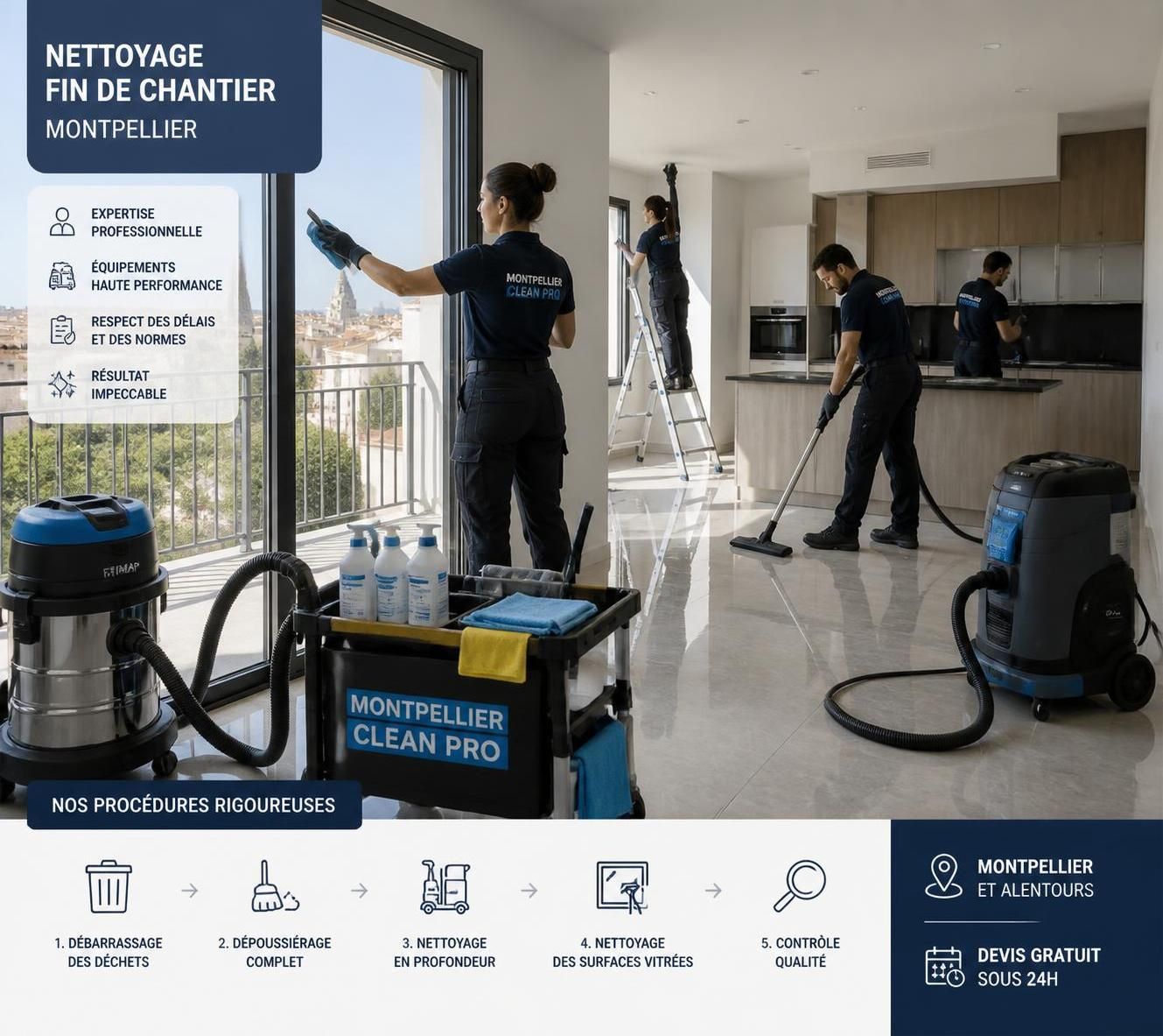 découvrez nos astuces pratiques pour un nettoyage de fin de chantier à montpellier efficace et obtenir un espace impeccable rapidement.