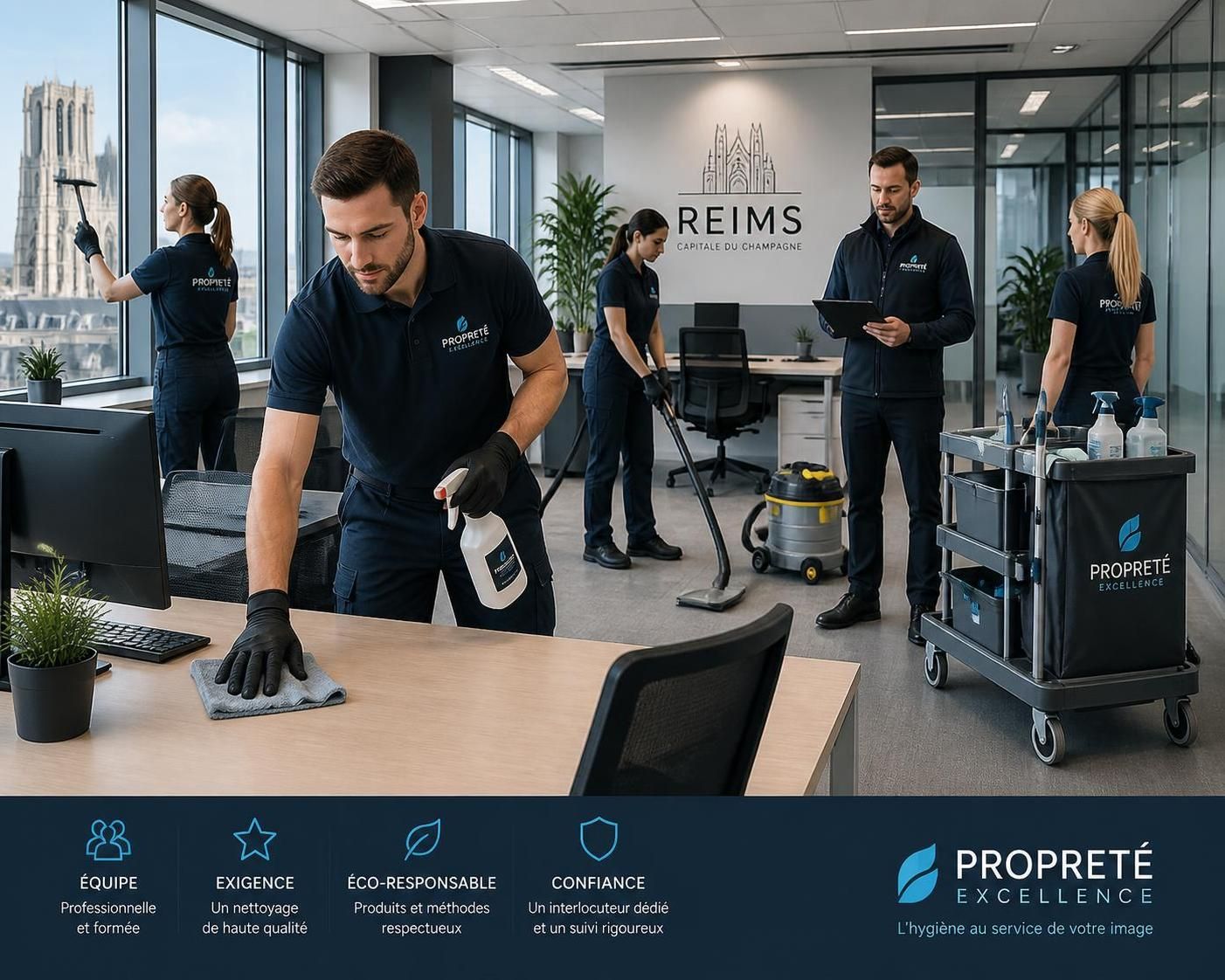 découvrez notre entreprise de nettoyage à reims, offrant des services professionnels, des tarifs compétitifs et de nombreux avantages pour un environnement propre et sain.