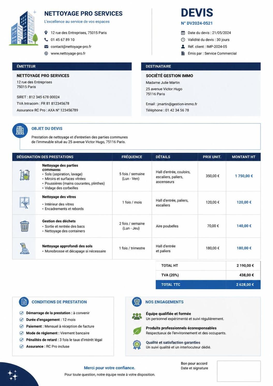 découvrez comment préparer efficacement un exemple de devis de nettoyage d'immeuble au format pdf, avec des conseils pratiques pour une présentation claire et professionnelle.