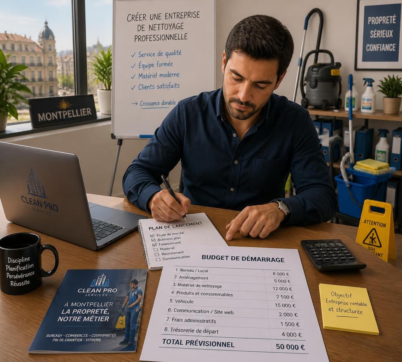 découvrez combien prévoir pour lancer votre entreprise de nettoyage en 2026 : coûts essentiels, investissements et conseils pour bien démarrer votre activité.