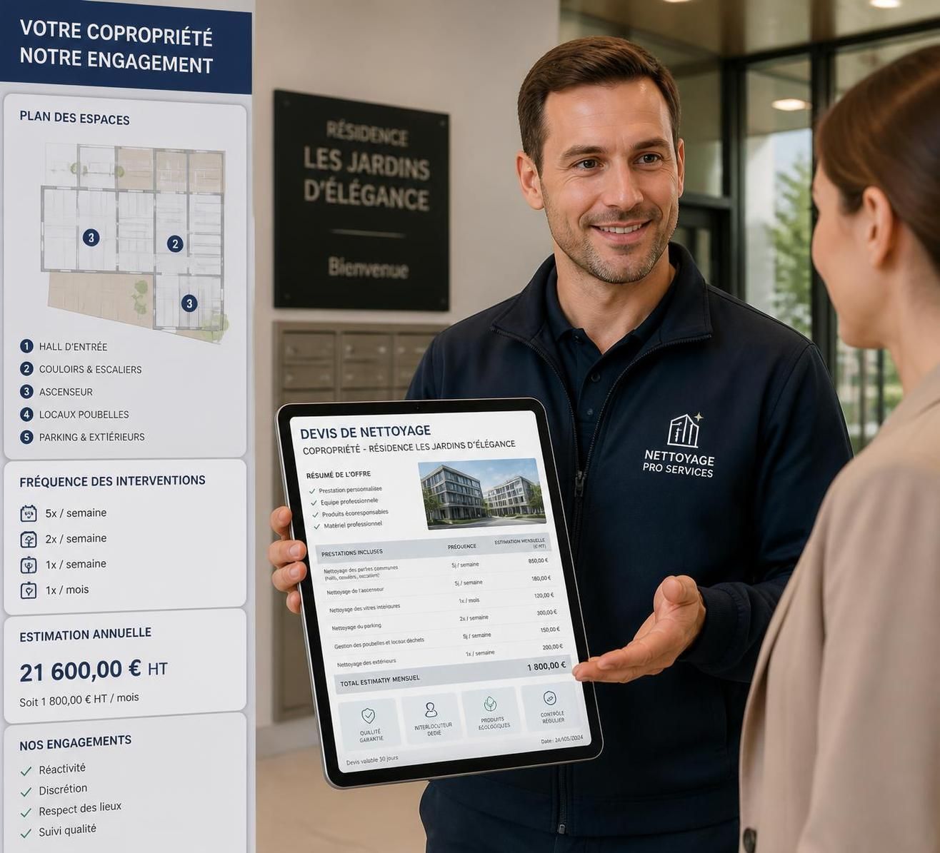 découvrez comment obtenir un devis précis pour le nettoyage de copropriété, en identifiant vos besoins spécifiques et en comparant les offres des professionnels.