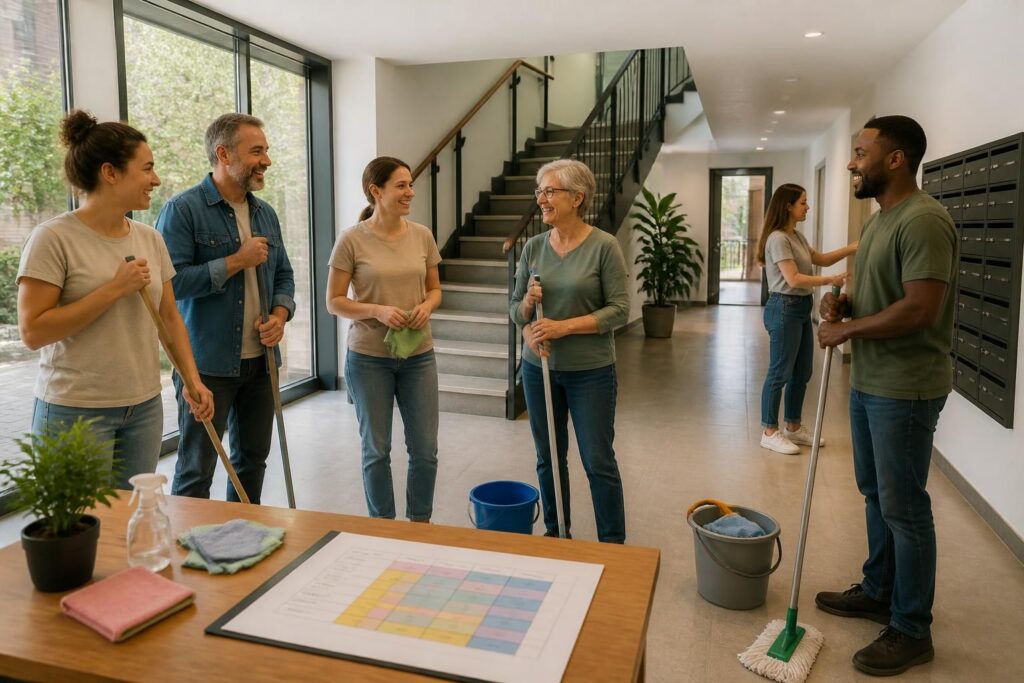 découvrez des astuces pratiques pour organiser efficacement le nettoyage des parties communes dans un immeuble, assurant propreté et satisfaction des résidents.