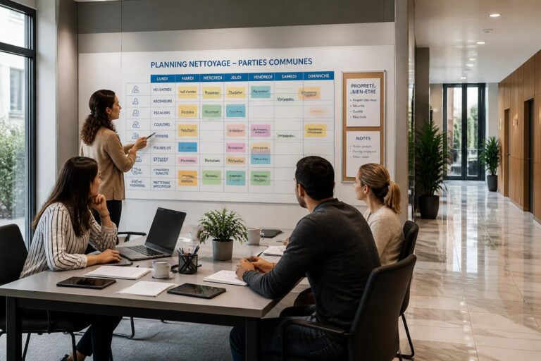 découvrez nos conseils pratiques pour organiser un planning efficace qui optimise le nettoyage des parties communes, assurant propreté et hygiène au quotidien.
