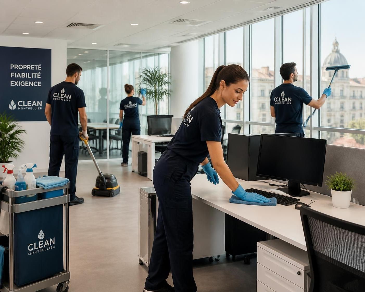 découvrez notre entreprise de nettoyage de bureaux à montpellier offrant des services professionnels et adaptés pour un environnement de travail propre et sain. profitez de nos avantages compétitifs et d'une qualité garantie.